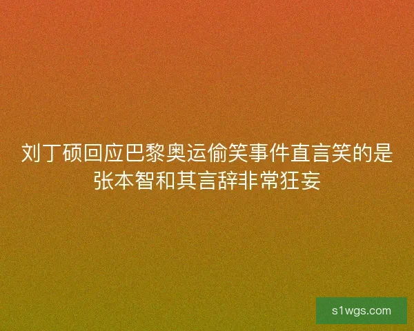 刘丁硕回应巴黎奥运偷笑事件直言笑的是张本智和其言辞非常狂妄